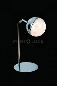 Atomo, lampada da tavolo, cristallo granulato, cromo, led 4,8w, 300...
