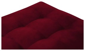 Poggiapiedi in velluto rosso Santo - Milo Casa