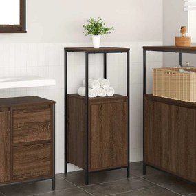 Mobile Da Bagno Con Ripiani Rovere Marrone 36x35x95 Cm /