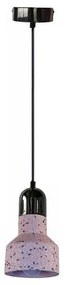 Lampadario a sospensione con filo TERRAZZO 1xE27/60W/230V diametro 12 cm rosso
