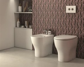 Ceramica Globo Grace Wc a pavimento con Scarico A Parete senza sedile in ceramica Bianco Lucido