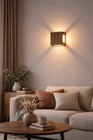 Brilagi - Applique da esterno a LED QUADRAY, 6W/230V, finitura effetto legno, IP54