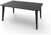 Tavolo da Esterno Giardino Nero Graphite Effetto Legno Moderno Lima Keter Formato: 160 cm