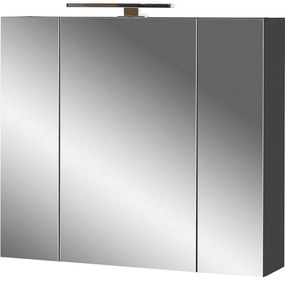 Mobile bagno grigio scuro con specchio 76x71 cm - Germania