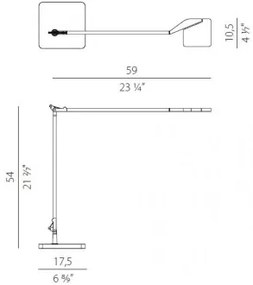 Panzeri jackie tavolo bianco led