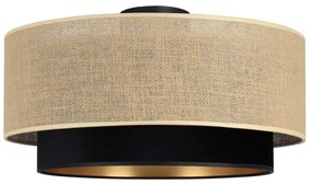 Lampada da soffitto SARTA 1xE27/60W/230V Ø 45 cm nero/iuta