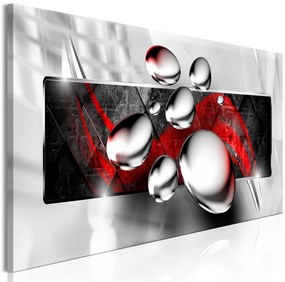 Quadro Shiny Stones (1 Part) Narrow Red  Colore Argento, Dimensioni e Misure 120x40