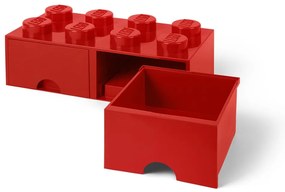 Scatola portaoggetti rossa con due cassetti - LEGO®