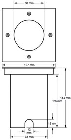 Luce per vialetti d'ingresso 1xGU10/30W/230V IP44 cromo opaco