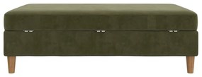 Poggiapiedi in velluto verde Lilly - Støraa
