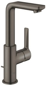 Rubinetto per lavabo getto laminare cristallino Lindeare grigio spazzolato GROHE