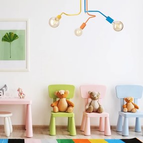 Lampadario a plafone MATYLDA 3xE27/60W/230V colorato