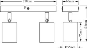 Osram - Faretto ELEMENTAL 2xGU10/6W/230V