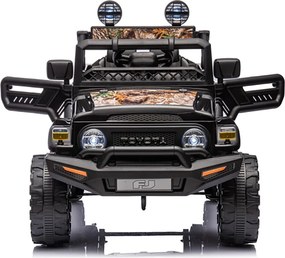 Macchina Elettrica per Bambini Fuoristrada Toyota Fj Cruiser 12V Telecomando Ruote in Gomma e Sedile in Pelle Nero e Mimetico...