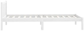 Giroletto bianco in legno massello di pino 90x200 cm