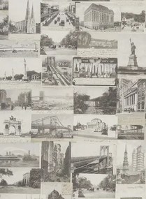 Tapete New York Postcard von Ralph Lauren - Stone