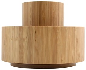 Organizer da bagno di colore naturale in bambù per cosmetici/girevole Isalys – MSV