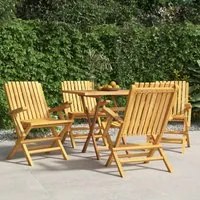 Sedie da Giardino Pieghevoli 4pz 61x67x90cm Legno Massello Teak 3155055