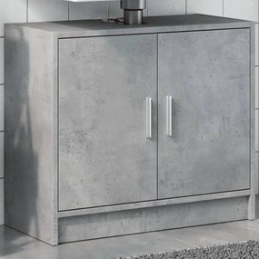 Mobile lavabo grigio cemento 63x29x55 cm in legno multistrato