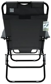 Sedia pieghevole regolabile antracite