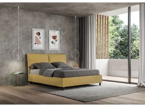 Letto contenitore da 160x190 in microfibra ocra Sleeper