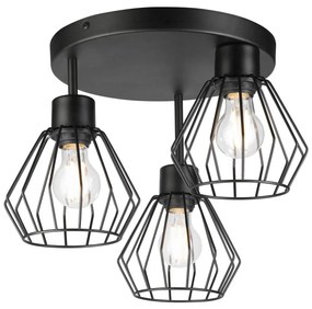 Lampadario a plafone AUDREY 3xE27/60W/230V nero