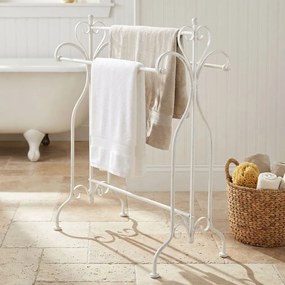 porta asciugamani stile provenzale in ferro verniciato cm 68 x 37 x 90 h