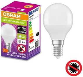 Lampadina LED Antibatterica P40 E14/4,9W/230V 4000K - Osram