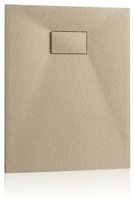 Piatto doccia 80x120 su misura serie Agorà in resina pietra tortora