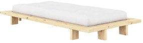 Letto singolo di colore naturale in pino massiccio con rete inclusa 90x200 cm Japan – Karup Design