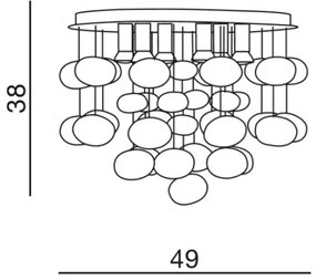 Azzardo AZ2572 - Plafoniera LUVIA 6xGU10/40W/230V