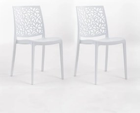 Sedia da giardino London Stone NEW GARDEN bianco, set da 2 pezzi