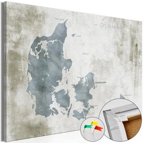 Quadri di sughero  Scandinavian Blue [Cork Map]  Larghezza x Altezza Home decor 120x80