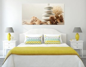 Quadro su tela – Pietre Zen con conchiglie