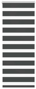 Tenda A Rullo Zebra Nero Larghezza Tessuto 60,9 Cm Poliestere /