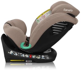 Lionelo - Seggiolino auto girevole con base BASTIAAN ONE i-Size 40-150 cm Beige sabbia