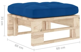 Ottomana da giardino pallet in legno di pino impregnato