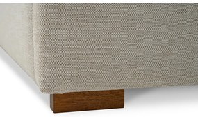 Letto matrimoniale imbottito grigio chiaro con doghe in legno 180x200 cm Dreamer - Scandic