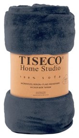 Copriletto in microfelpa blu scuro per letto singolo 150x200 cm Cosy - Tiseco Home Studio