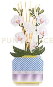Livinia profumatore per ambienti in plexiglass decorato orchidea co...