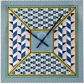 Orologio piccolo decor 35x35 in cristallo acrilico decorato disegno...
