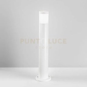 Paletto focus bianco tondo 1 luce attacco gu10 ip65 17,5x77,5cm