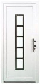 Portoncino d'ingresso in pvc 20011 L 90 x H 210 cm bianco apertura sinistra