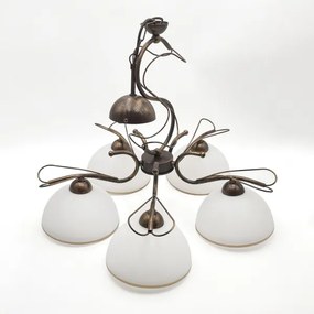 Lampadario a catena COBRA 5xE27/60W/230V bronzo/patina