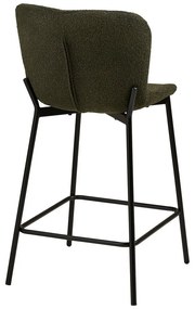 Sgabello da bar verde scuro imbottito (altezza della seduta 65 cm) Maceda – House Nordic