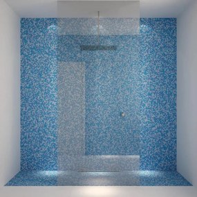 Mosaico in vetro blu L 30 x L 30cm x Sp. 8 mm, 11 pezzi