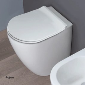 Wc Da Terra Senza Brida Ceramica Althea Bianco Lucido "Cover"