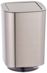 Cestino in plastica argento lucido 5,5 l Auron - Wenko