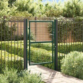 Cancello Per Recinzione İn Acciaio 100x125 Cm Verde /
