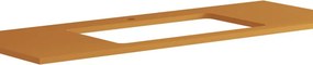 Top per lavabo semincasso Niwa18058 L 120 x H 1.8 x P 46 cm laccato opaco senape truciolare